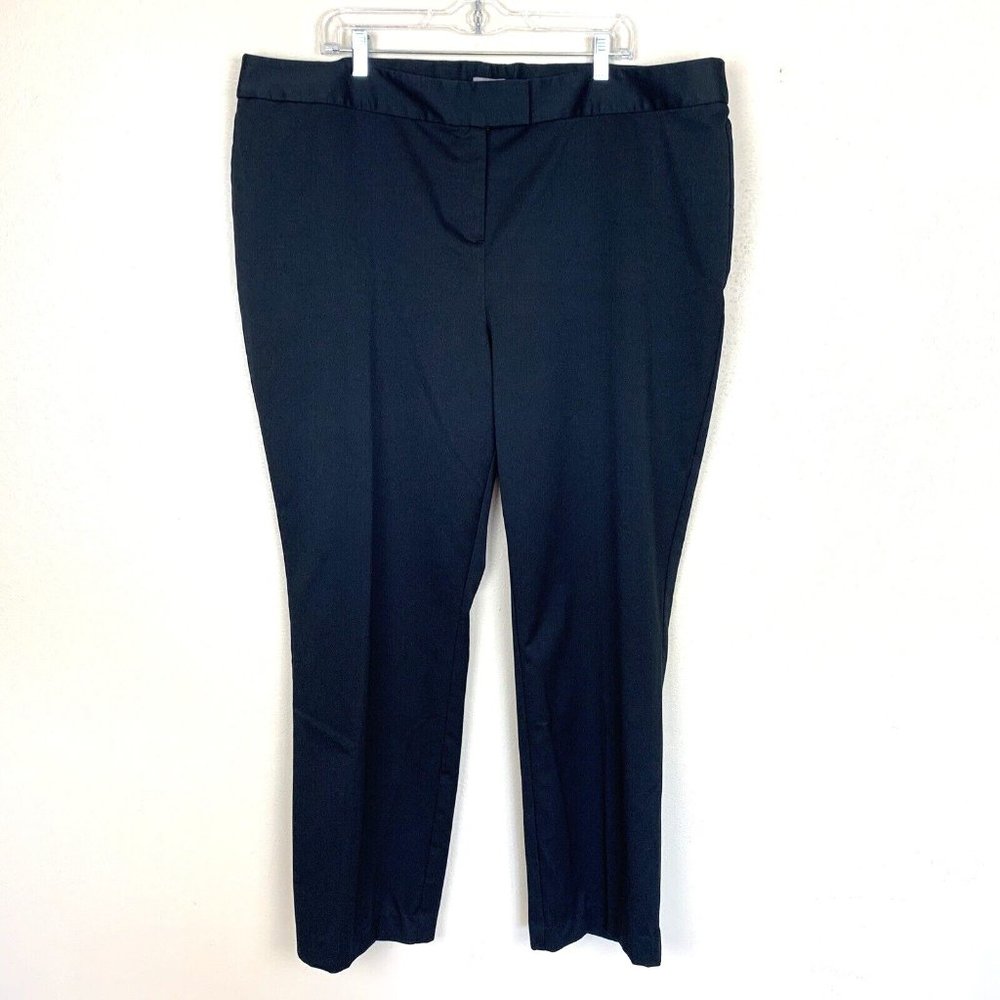 J. Jill Womens Pants Black Slacks Straight Leg Polyester Viscose Stretch Size 22